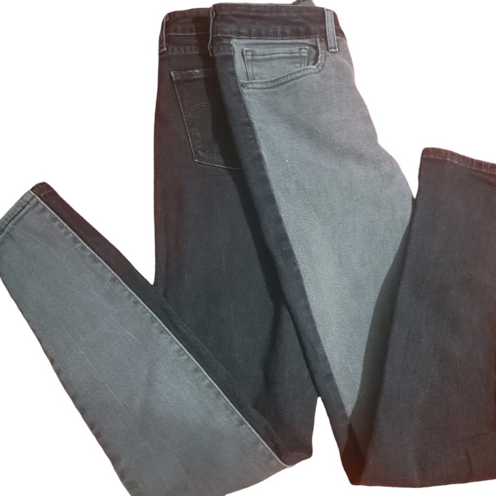 Grey And Black Two-Tone Denim LEVI Jeans Excellent Condition! Limited Edition 27